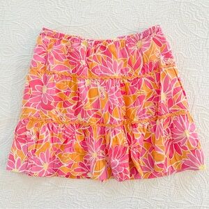 Lilly Pulitzer Girls Floral Tiered Skirt
